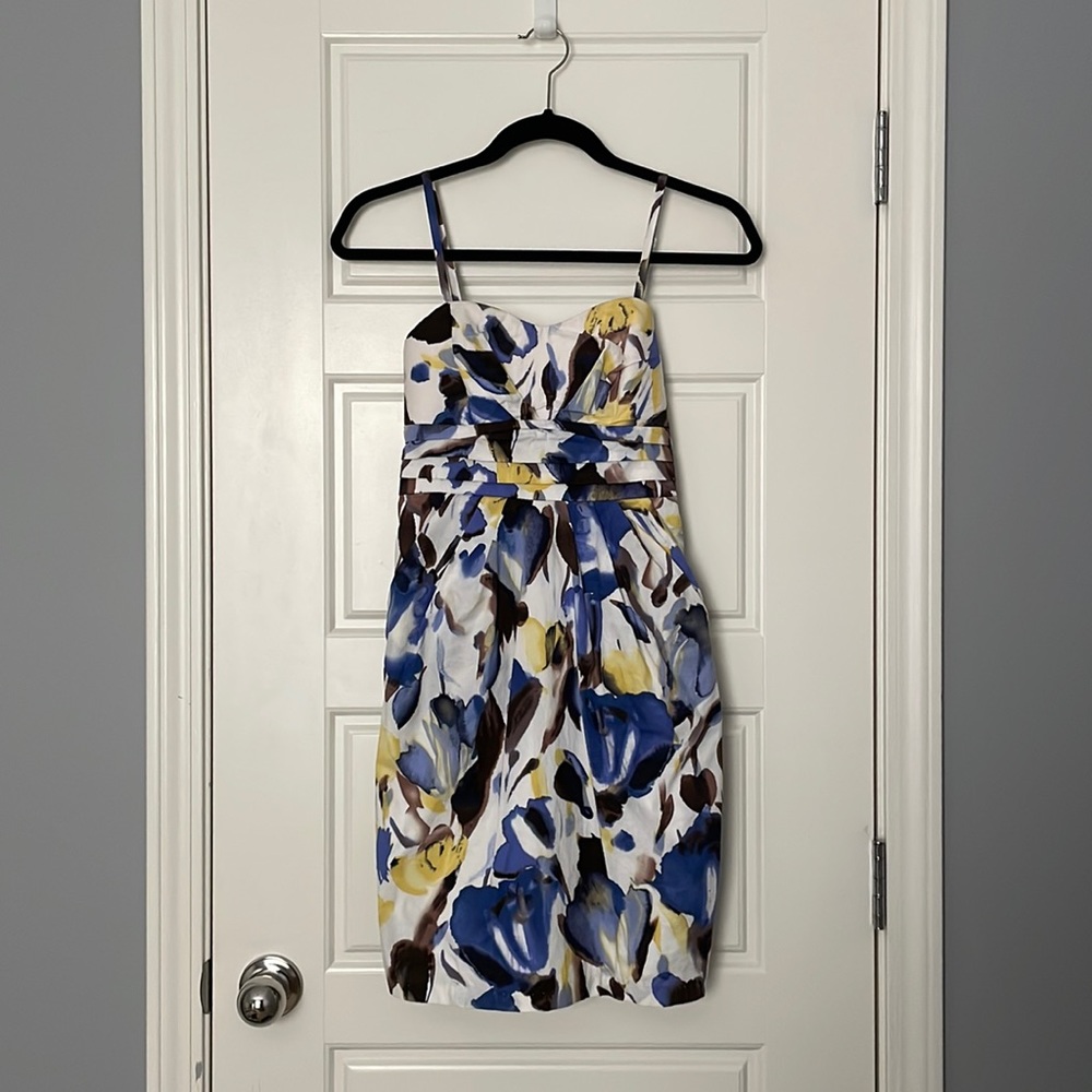White floral dress with pockets